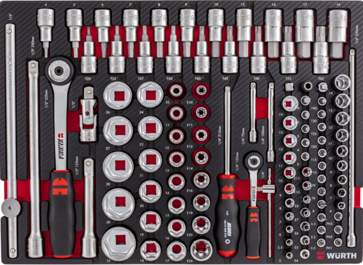 Socket Wrench 1/4” + 1/2 “  - 108 pcs.