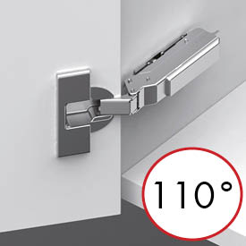Tiomos 110 Optimal reveal for door thicknesses up to 24 mm