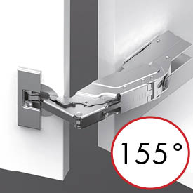 Tiomos 155 Optimal reveal for door thicknesses up to 32 mm